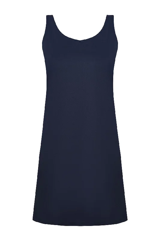 Scoop Neck & V Neck Petticoat | Navy | 7638TT Button-Up Wool Vest