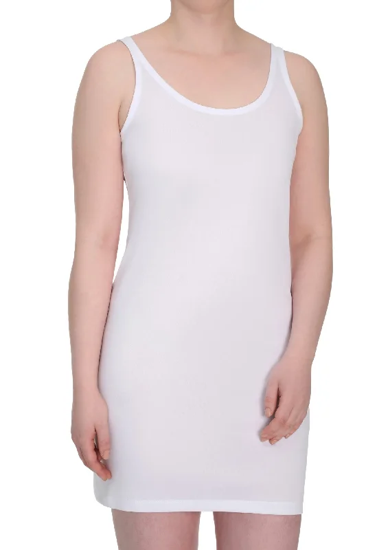 Scoop Neck & V Neck Petticoat | White | 7638TT Elegant Slim Fit Vest