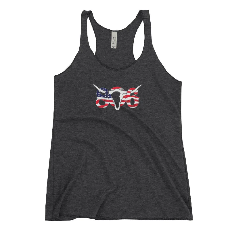 806 "Patriotic" Women's Racerback Tank Printed when ordered (12 to 14 days to arrive) basic tank top