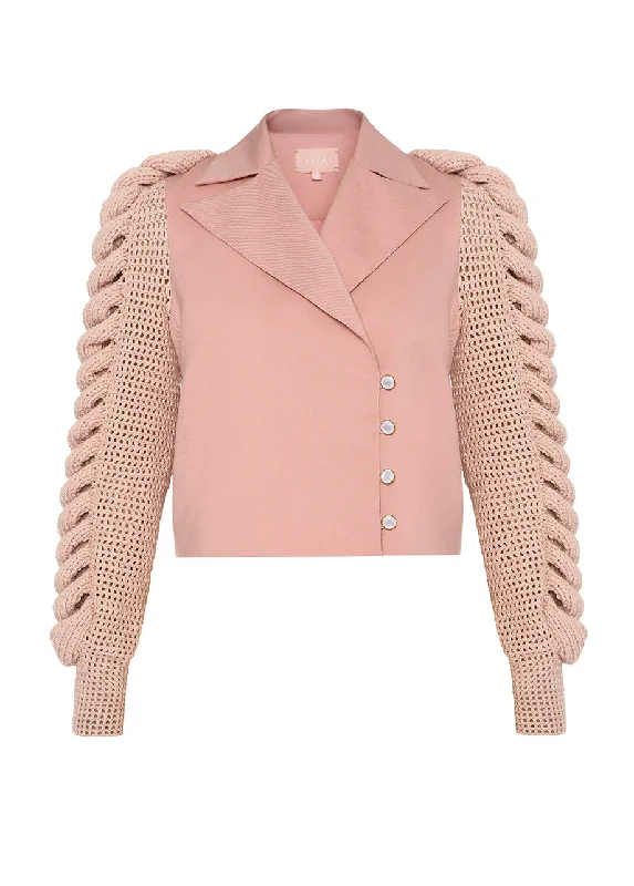 COR DE ROSA STATEMENT SLEEVES BLAZER New Women's Blazer