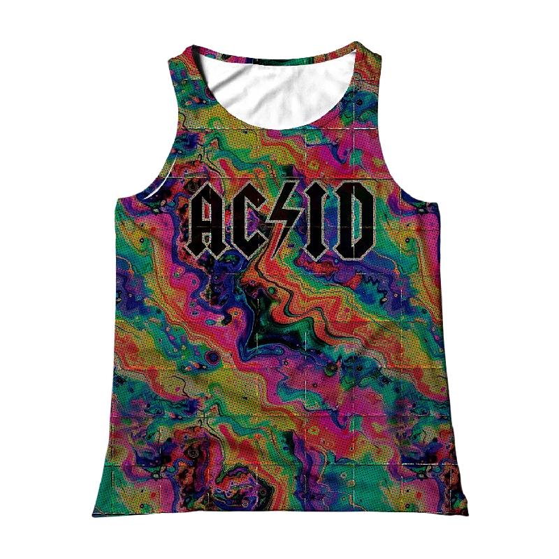Acid Melt All Over Print Unisex Tank Top chic tank top