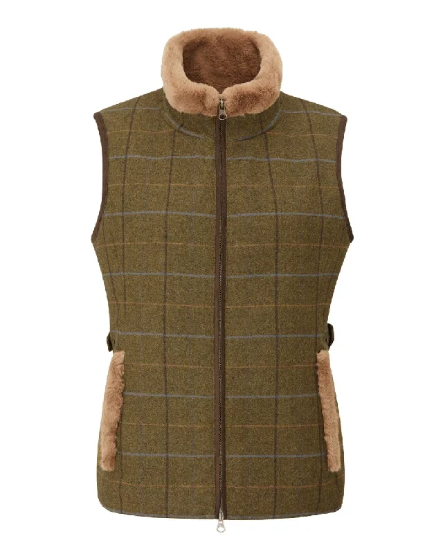 Alan Paine Combrook Tweed Ladies Gilet Fashion-Forward Vest Coat