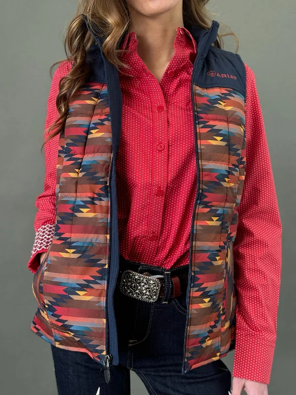 Ariat Vest. Crius Ins Mirage Print navy tank top