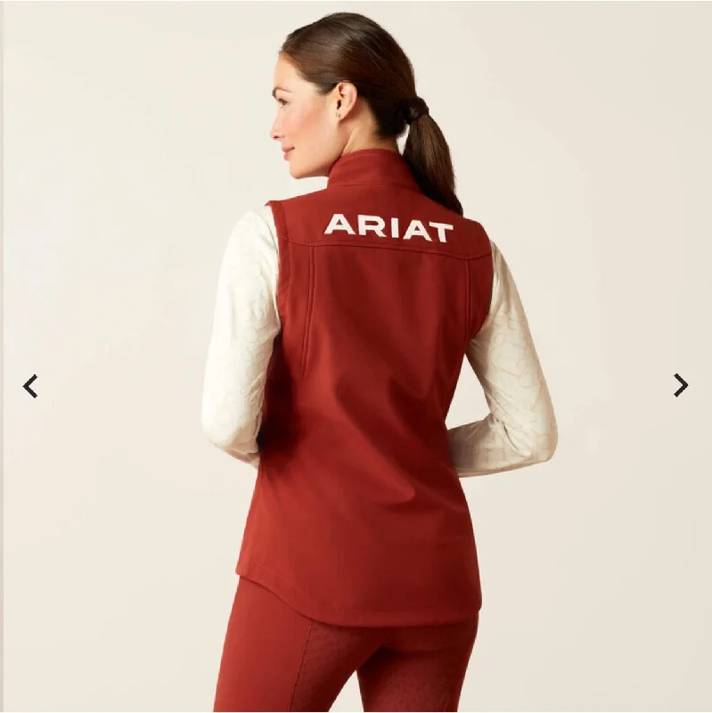 WOMEN'S ARIAT NEW TEAM SOFTSHELL VEST FIRED BRICK vintage tank top