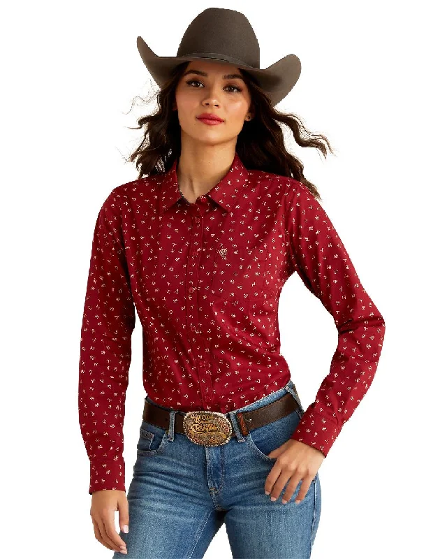 Ariat Womens Kirby Stretch Western Shirt Business Casual Blouse