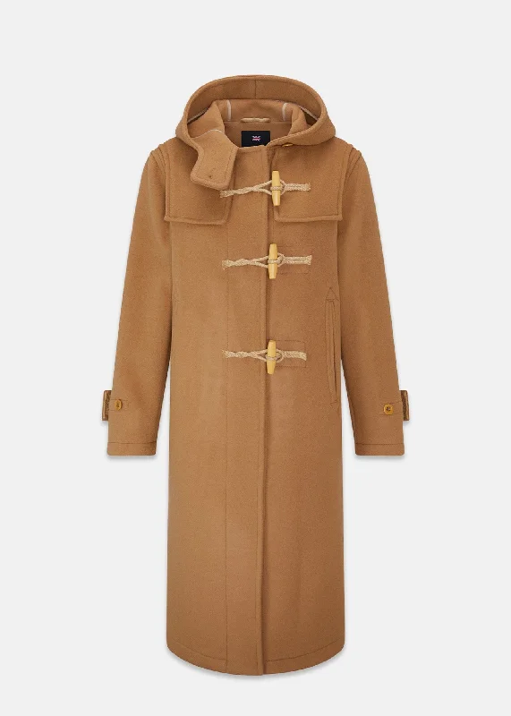 Austen Duffle Coat Camel Side-Slit Wool Coat