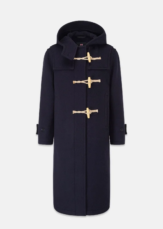 Austen Duffle Coat Navy Quilted Belted Coat