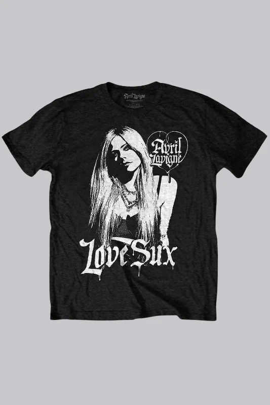 Avril Lavigne Love Sux Shirt Drape Neck Blouse