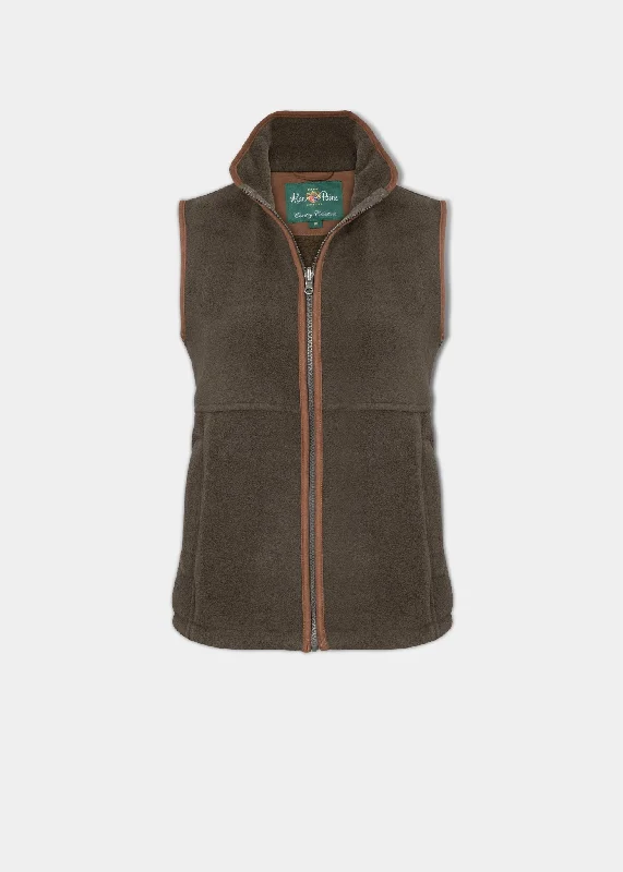 Aylsham Ladies Fleece Gilet In Green - Regular Fit Timeless Casual Vest