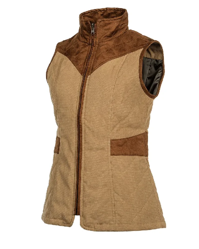 Baleno Maree Dobby Quilted Ladies Bodywarmer Cropped Leather Vest