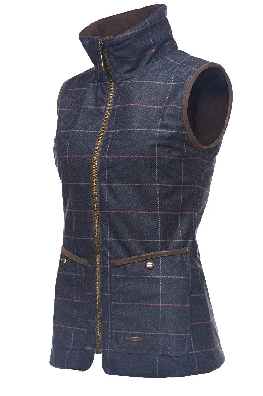 Baleno Womens Perth Printed Tweed Bodywarmer Vintage-Inspired Vest