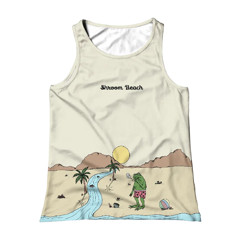 Beach Vibes All Over Print Unisex Tank Top teal tank top