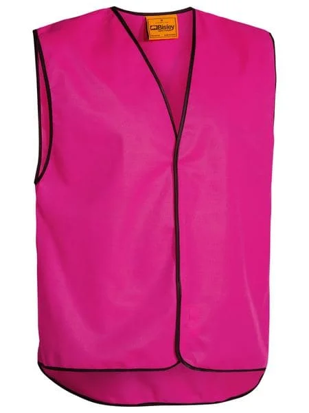 Bisley Hi Vis Ladies Lightweight Vest in Pink (BK0345) Men`s sizes fitting breathable tank top