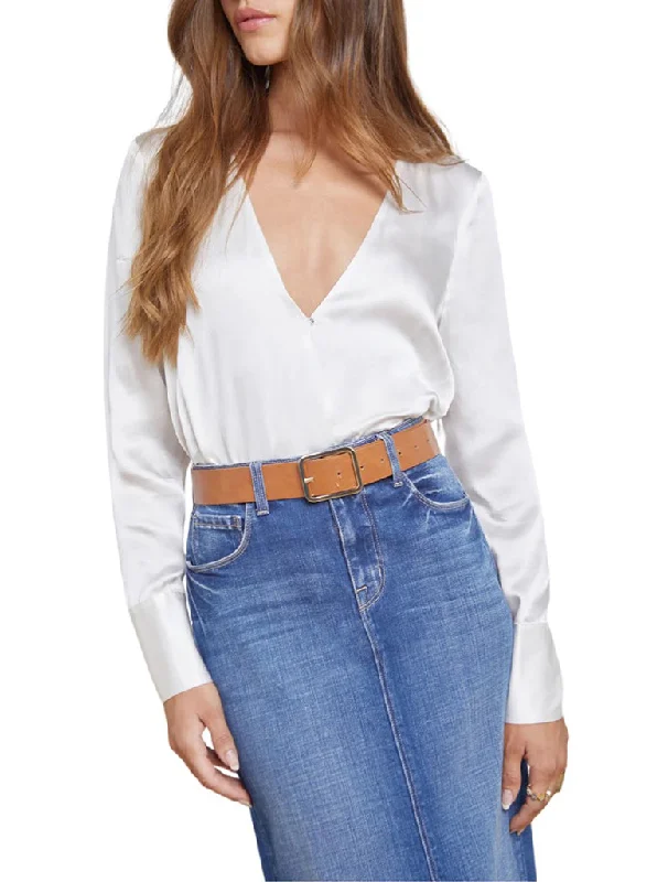 Blaze Plunge Bodysuit - L’AGENCE Cozy Sherpa Vest