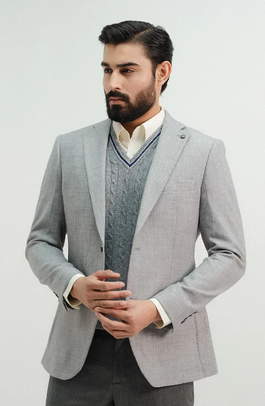 Light Grey Blazer Women's Boutique Jacket