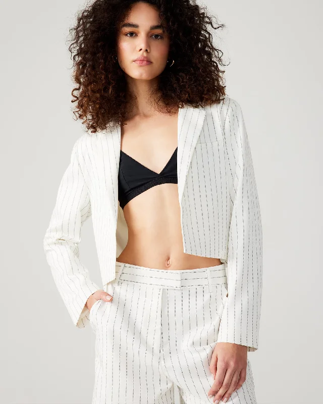 RUPI CROPPED BLAZER WHITE/BLACK Women's Classic Suit