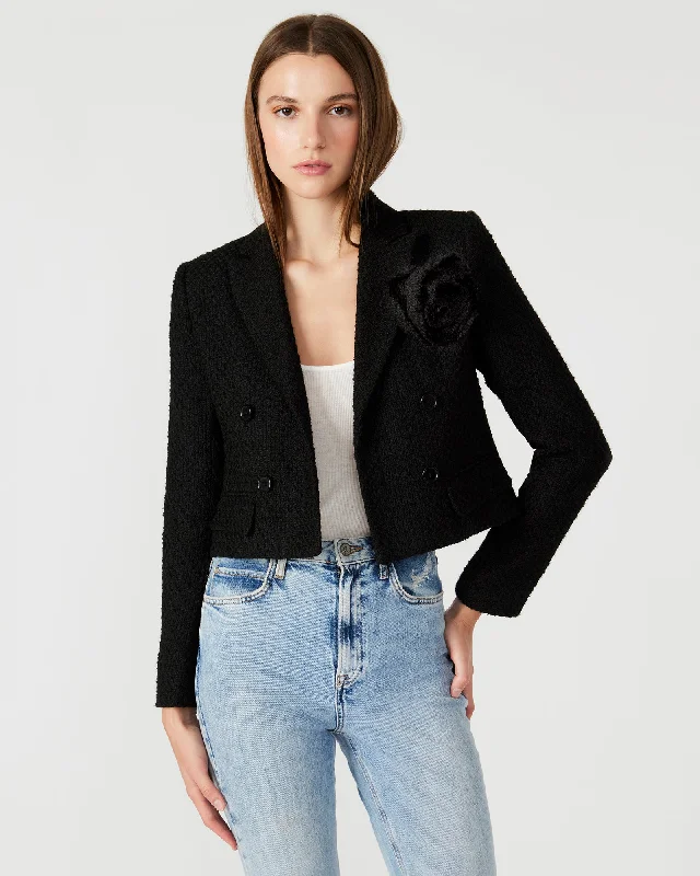 VIRGINIE BLAZER BLACK Linen Women's Suit