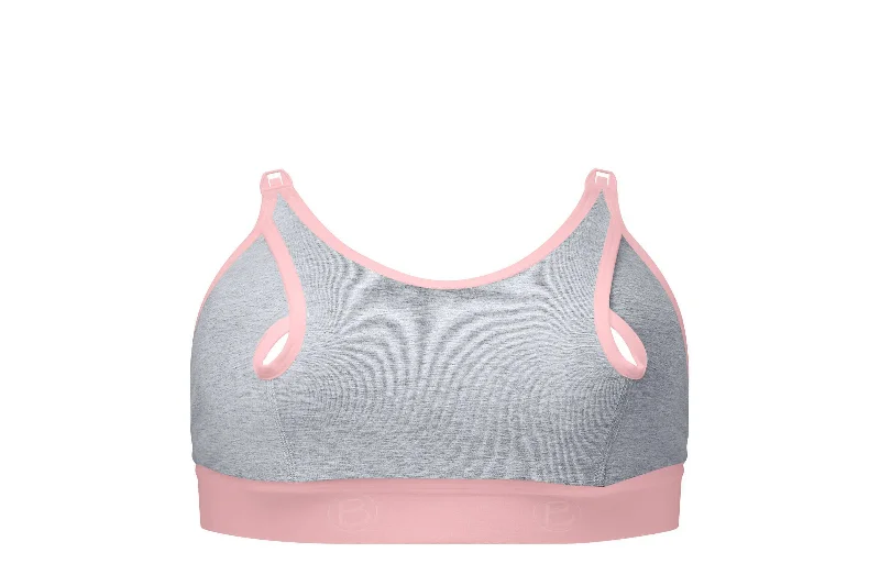 Bravado Clip and Pump Hands Free Pumping Bra baby blue tank