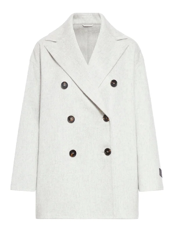 cashmere outerwear Wrap-Style Wool Coat