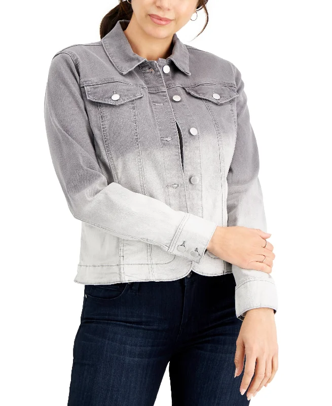 Charter Club Petite Ombre Jean Jacket Women's Premium Blazer