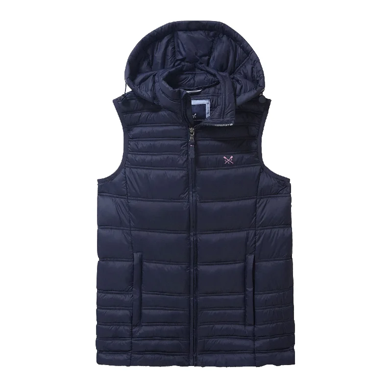 Crew Ladies Lightweight Padded Gilet Longline Tailored Vest