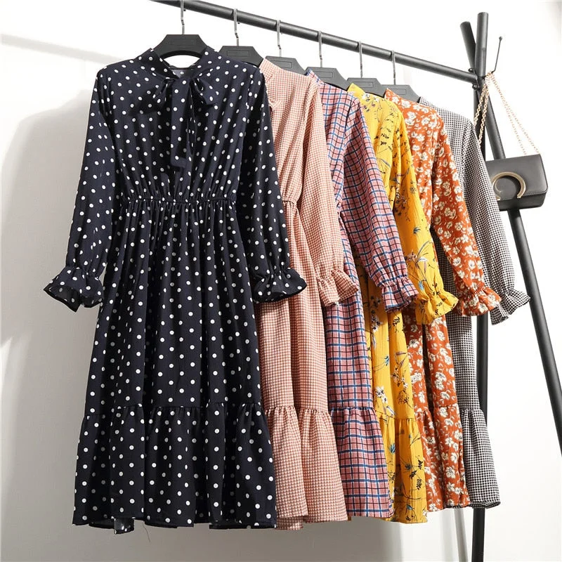 Cute Pink Dress 2019 Summer Women Dress Long sleeves Flowers Print Boho Style Beach Dress Sundress Casual Shift Dresses Vestido coral tank top