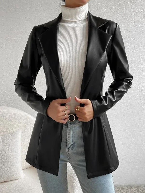 TANDUL  Women Solid Single Breasted Casual Blazer  (Black) Women's Luxurious Jacket