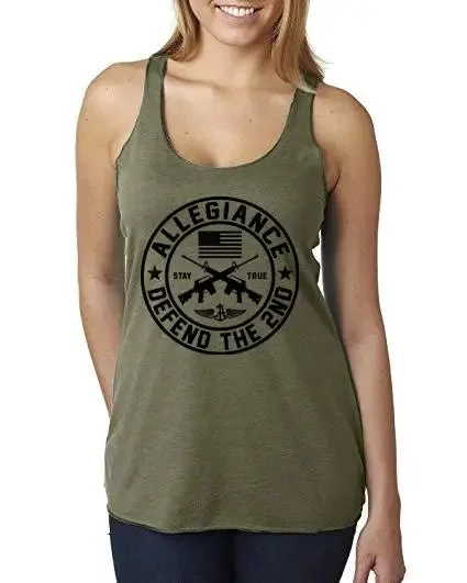 Defend the Second OD GRN Women's Tank Soft-Touch Wool Vest