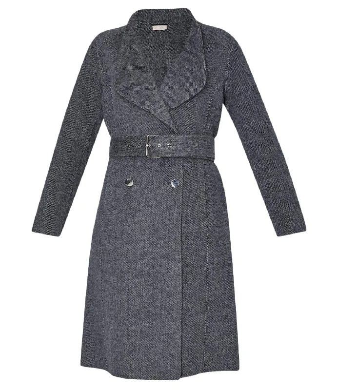 Liu Jo Cappotto Lavagna Donna Belted Waist Overcoat