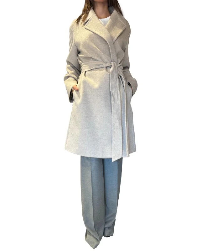 Max Mara Studio cappotto PAZZO neutro melange donna High-Fashion Maxi Coat