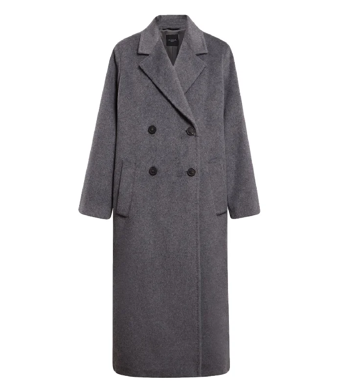 Max Mara Weekend Cappotto Zufolo Grigio Donna Plush Sherpa Overcoat