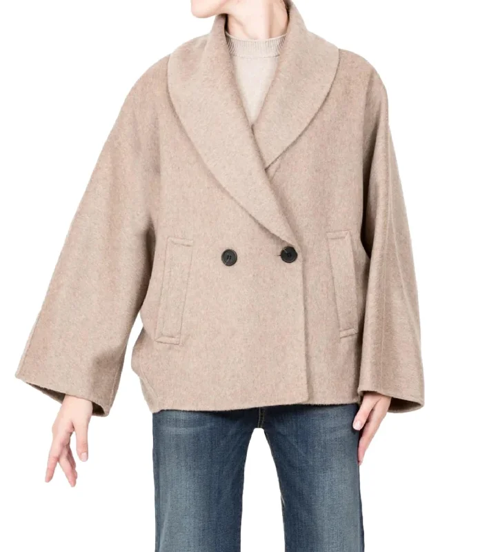 Vicolo cappotto beige donna Longline Elegant Coat
