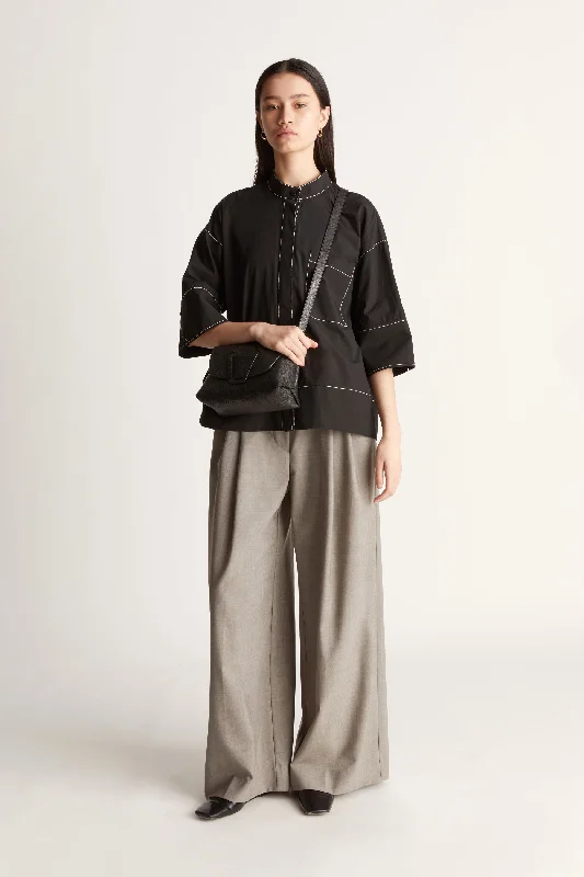Evette SS Shirt Peter Pan Blouse