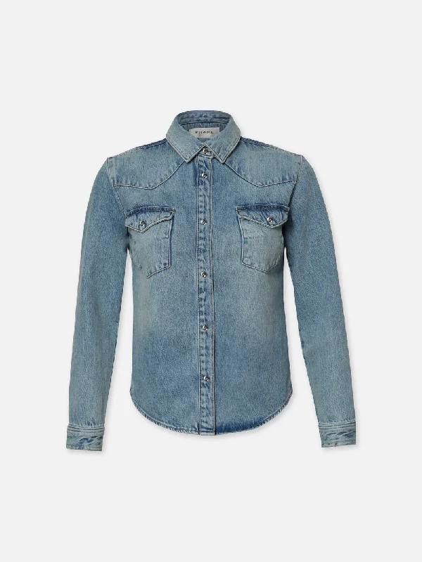 Fitted Heritage Shirt -- Esme Soft Pastel Blouse