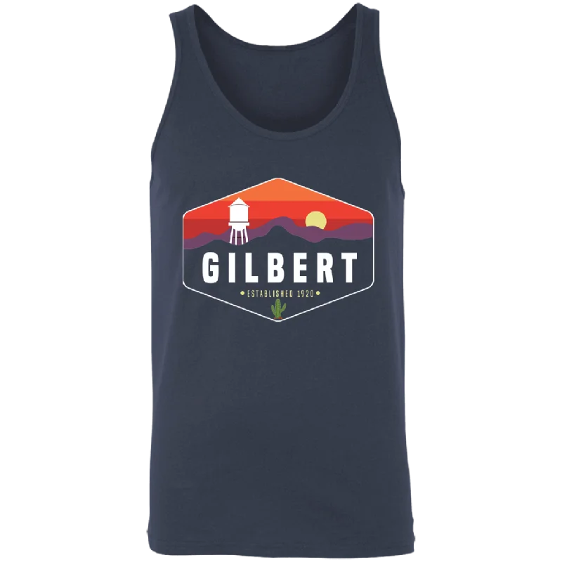Gilbert Sunset | Unisex Tank Top | Navy striped tank top