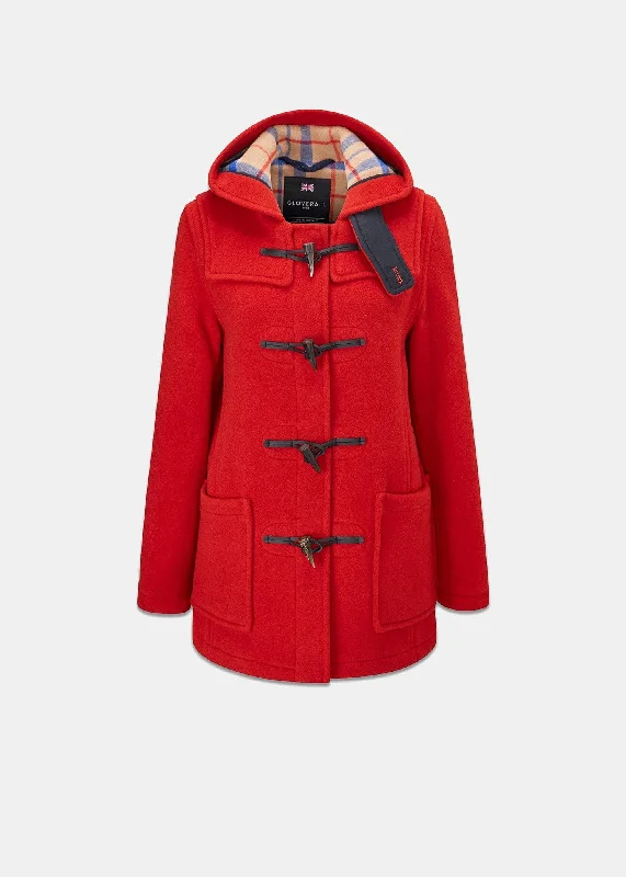 Short Slim Fit Duffle Red Thomson Minimalist Wrap Coat