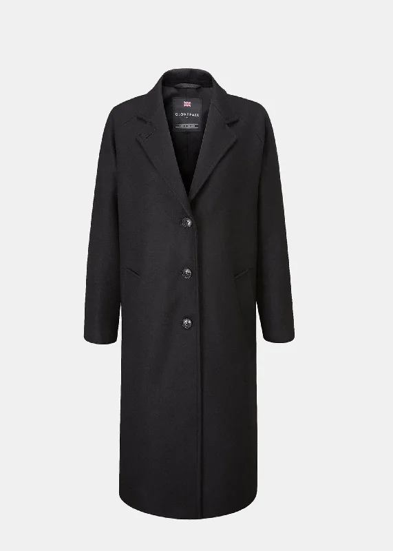Women's Chesterfield Refined Black Parisian Style Overcoat