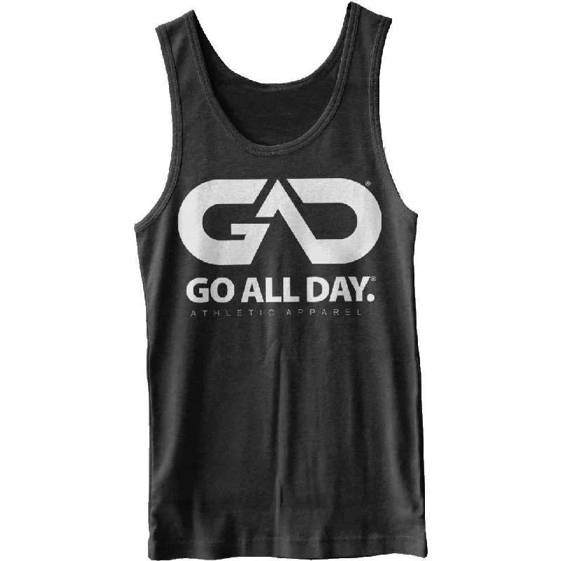 GO ALL DAY® Unisex Tank (Charcoal Black) long tank top