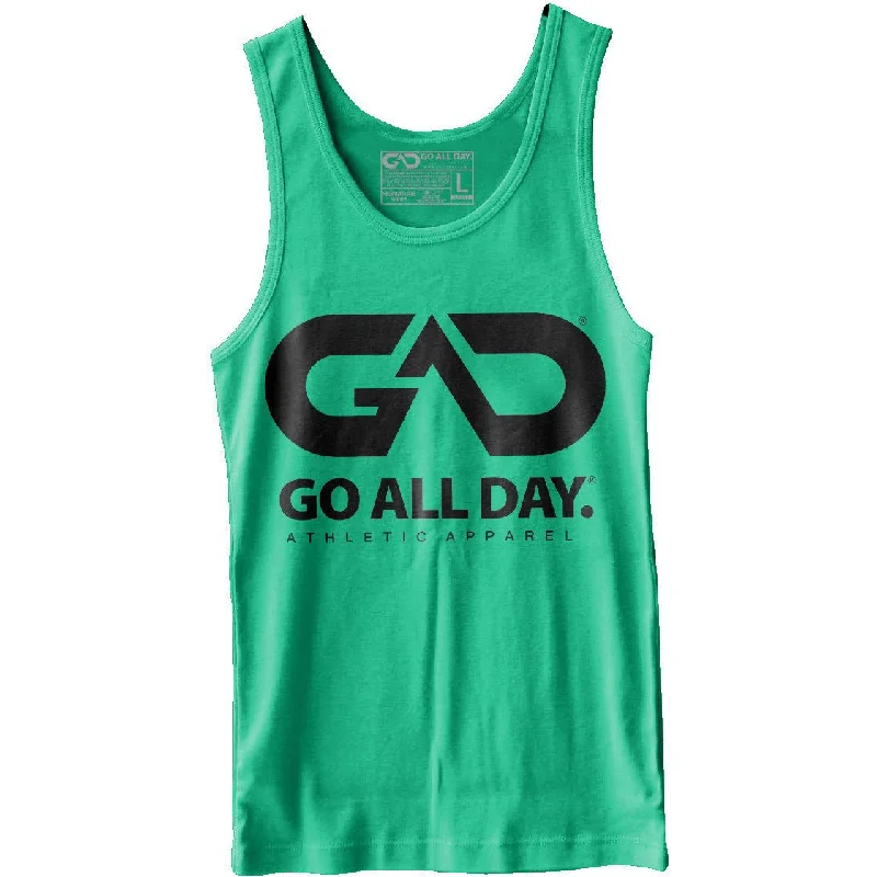 GO ALL DAY® Unisex Tank (Kelly Green) summer tank top