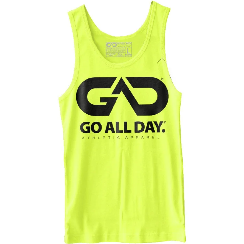GO ALL DAY® Unisex Tank (Neon Yellow) lace tank top