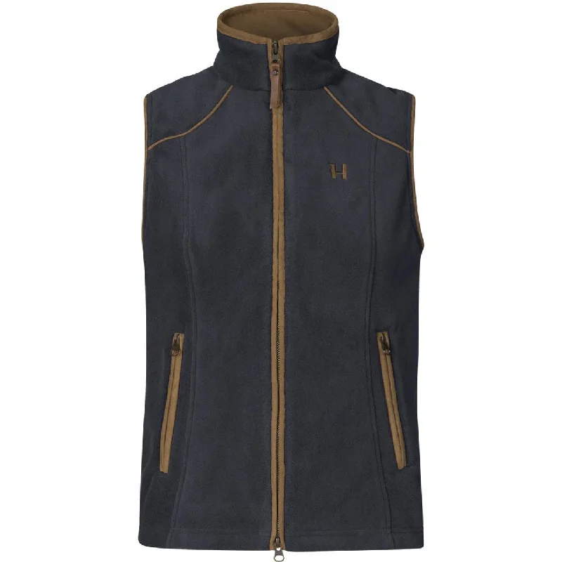 Harkila Sandhem 200 Lady Fleece Waistcoat - Deep Well Purple Fuzzy Layered Vest