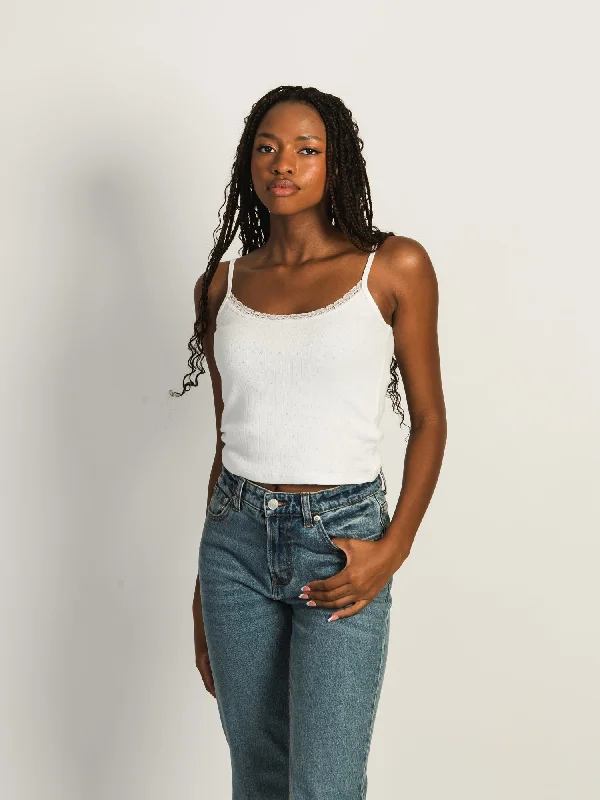 HARLOW MALLORY TANK TOP - OFF WHITE pastel tank top