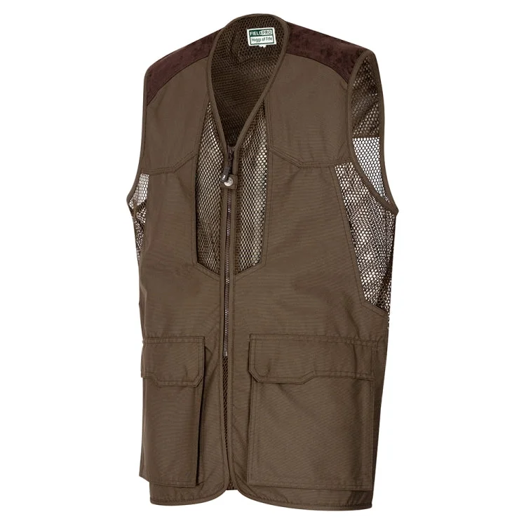 Hoggs Of Fife Glenearn Utility Vest - Olive Hooded Long Vest