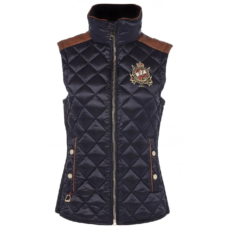 Holland Cooper Ladies Equi Diamond Quilt Gilet Elegant Vest Coat