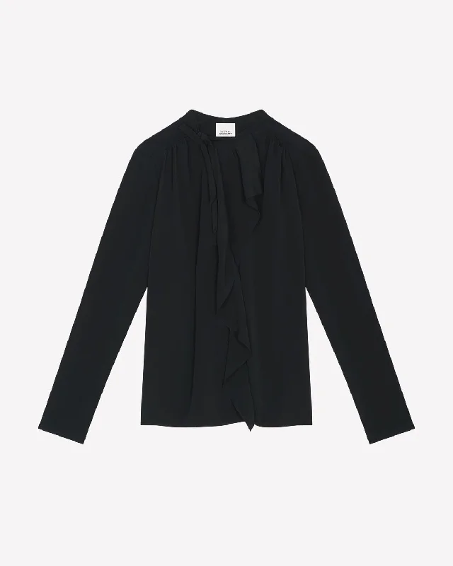 Utah Top Drape Neck Blouse