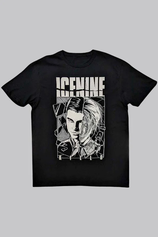 Ice Nine Kills Split Face Shirt Side Tie Blouse