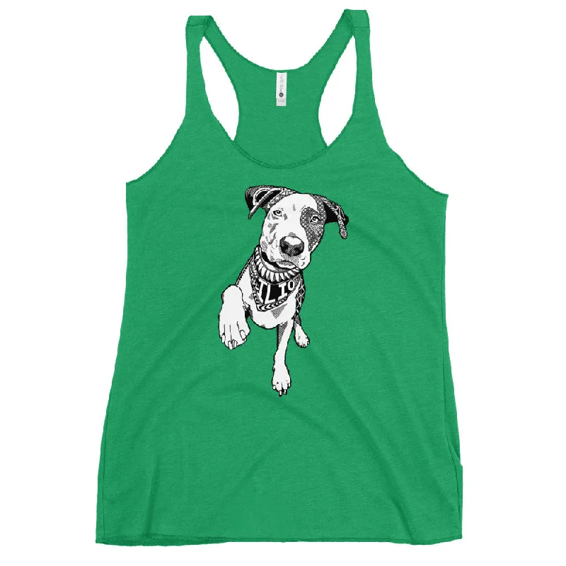 Ilio (dog) Women's Racerback Tank activewear tank top