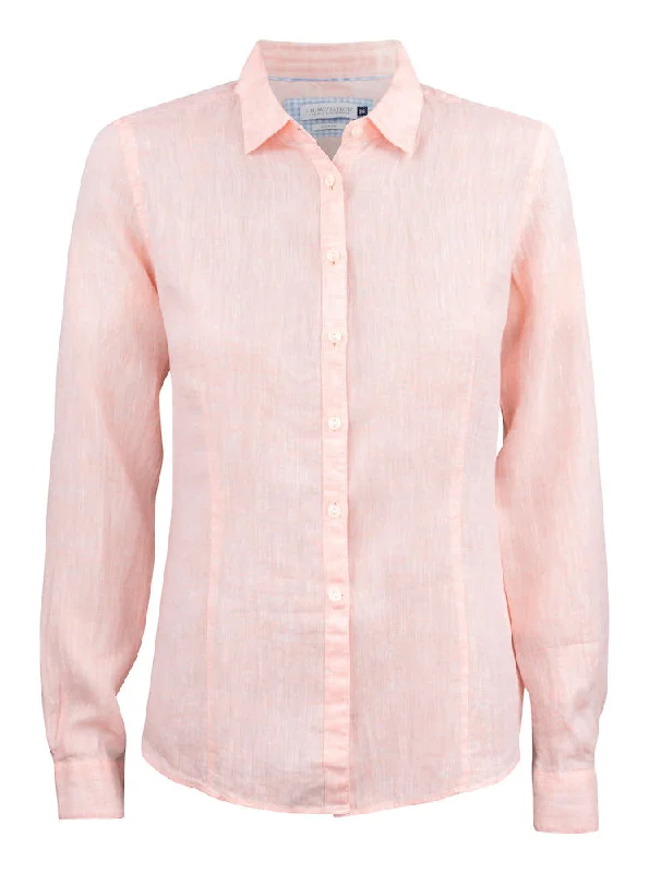 Indigo Bow 33 Woman Linen Business Casual Blouse