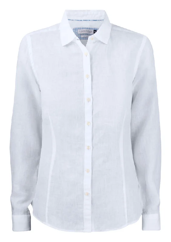 Indigo Bow 33 Woman Linen Embroidered Cotton Blouse