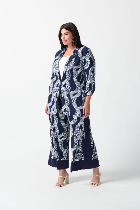 Joseph Ribkoff - 242198 Abstract Print Longline Blazer Women's Classic Blazer